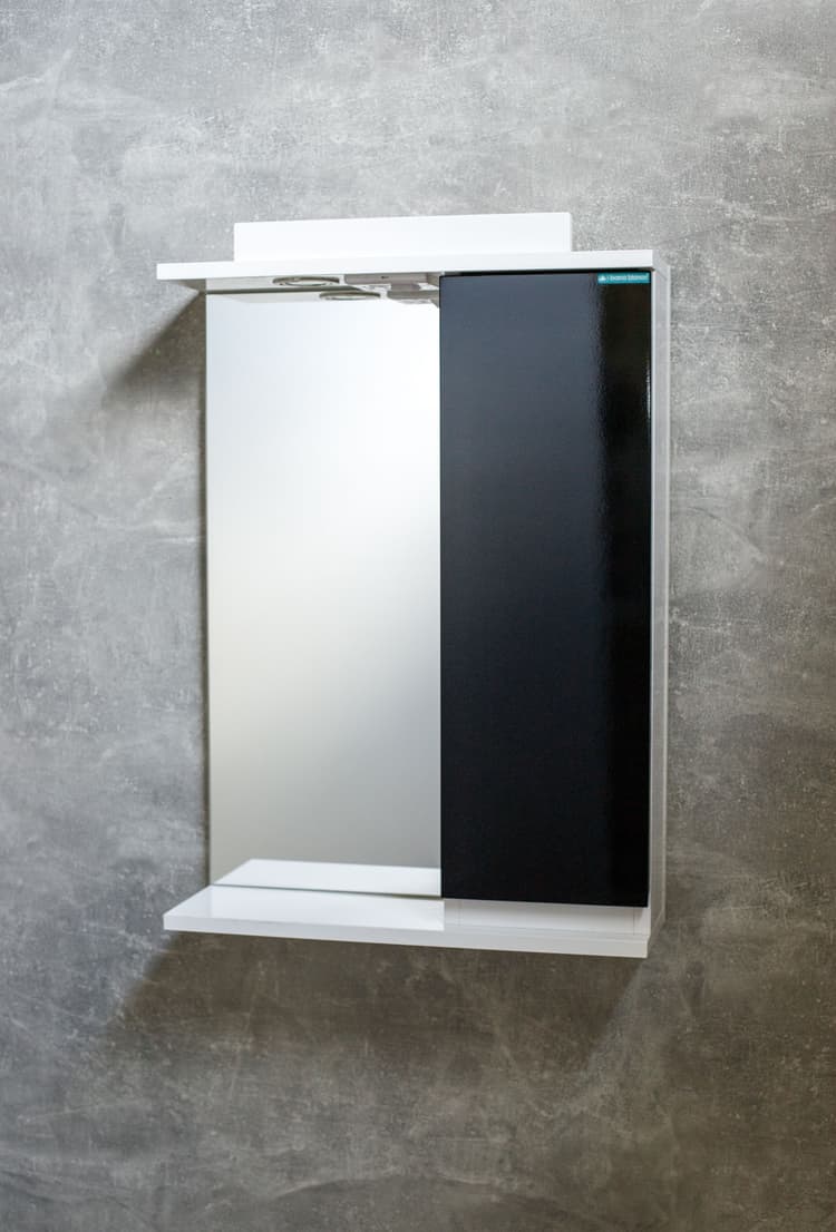 Дзеркало 1-50 праве Optima чорне